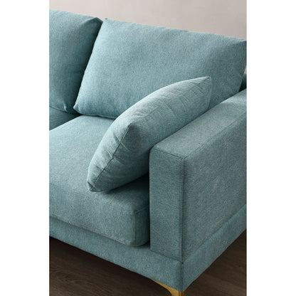 Versatile L Shape Couch with Ottoman - Soft Polyester Fabric for Ultimate Comfort