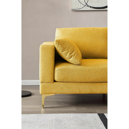 Versatile L Shape Couch with Ottoman - Soft Polyester Fabric for Ultimate Comfort