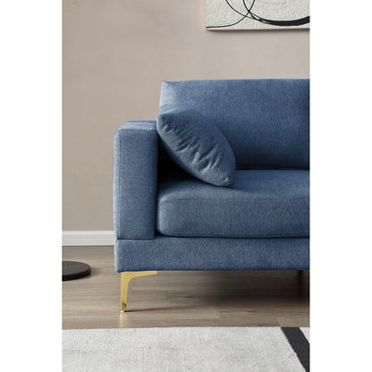 Versatile L Shape Couch with Ottoman - Soft Polyester Fabric for Ultimate Comfort
