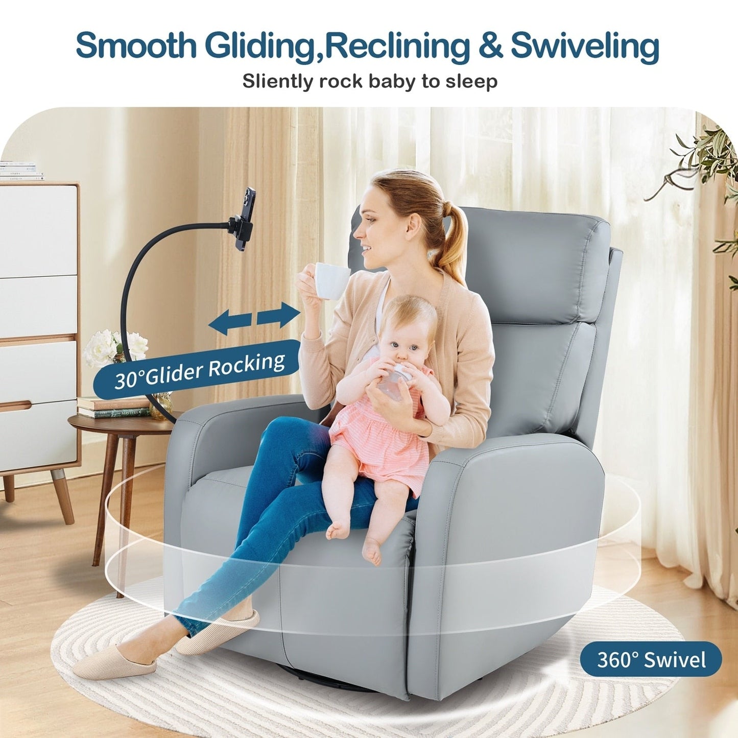 Versatile Swivel Rocker Recliner Chair for All Rooms