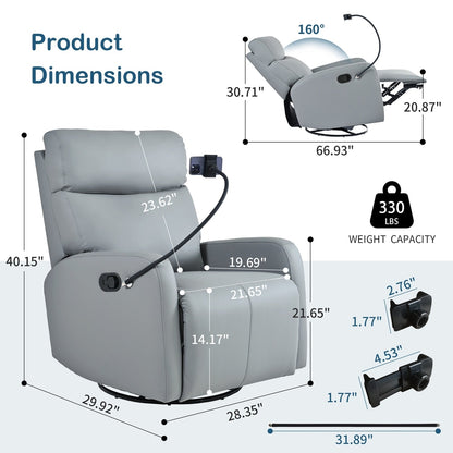 Versatile Swivel Rocker Recliner Chair for All Rooms