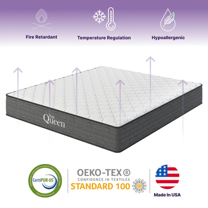 Victoria 12 Inch Full Cooling Gel Hybrid Mattress, CertiPUR-US Certified