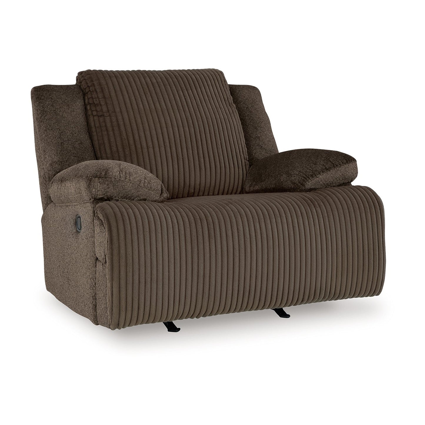 Vincent Manual Rocker Recliner Chair, Chocolate Brown Corduroy Fabric