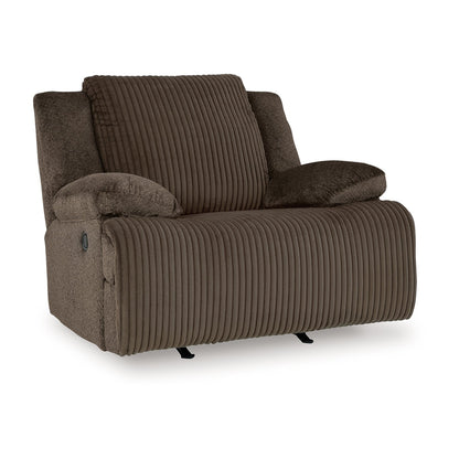 Vincent Manual Rocker Recliner Chair, Chocolate Brown Corduroy Fabric