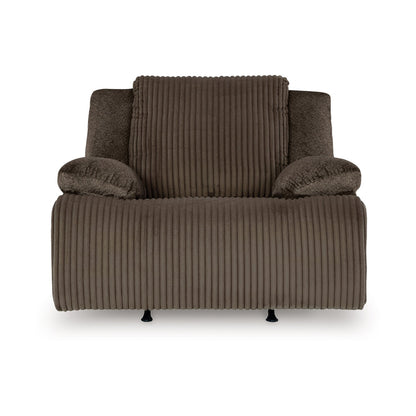 Vincent Manual Rocker Recliner Chair, Chocolate Brown Corduroy Fabric