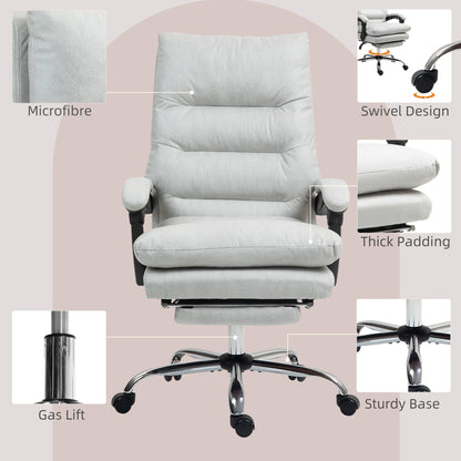 Vinsetto Microfibre Vibration Heated Reclining Massage Office Chair