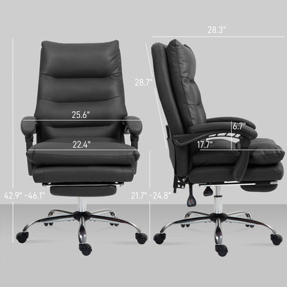 Vinsetto Microfibre Vibration Heated Reclining Massage Office Chair