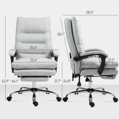 Vinsetto Microfibre Vibration Heated Reclining Massage Office Chair