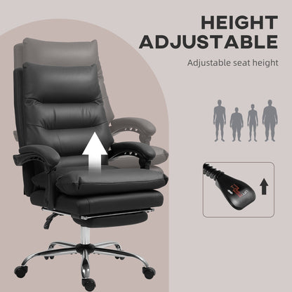 Vinsetto Microfibre Vibration Heated Reclining Massage Office Chair