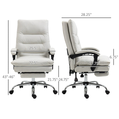 Vinsetto Microfibre Vibration Heated Reclining Massage Office Chair