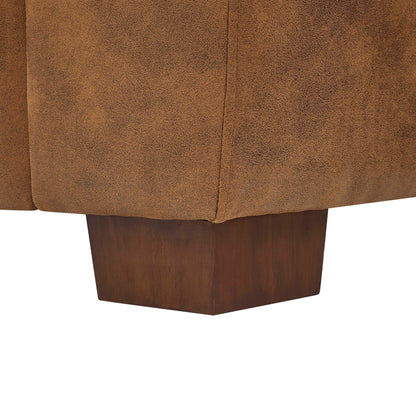 Vintage Brown Leather Threeâ€‘Seat Sofa
