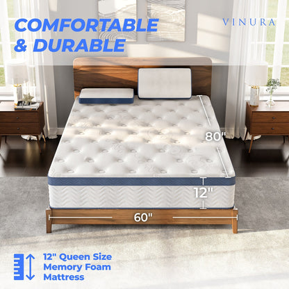 Mattress - Memory Foam Fabric 12 Inch