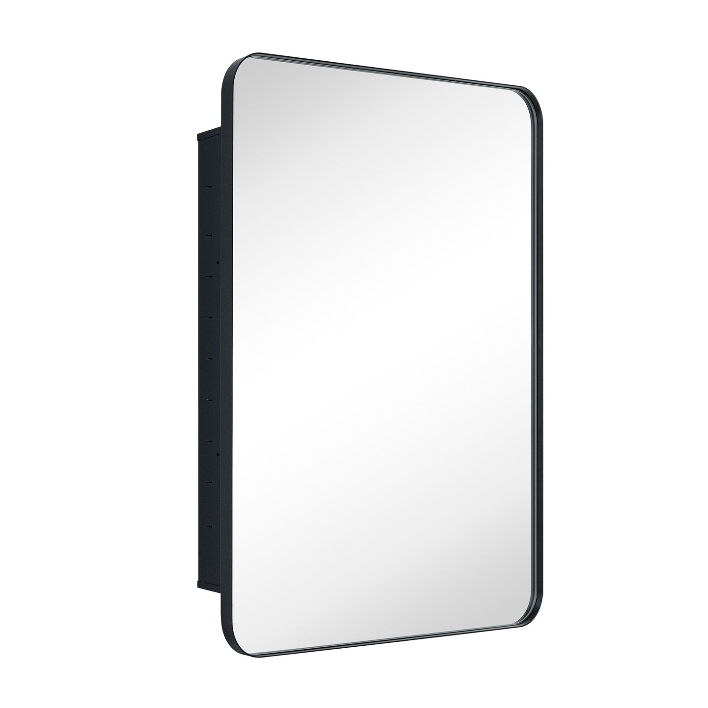 TEHOME WH Recessed Framed Medicine Cabinet with Mirror and Adjustable Shelves