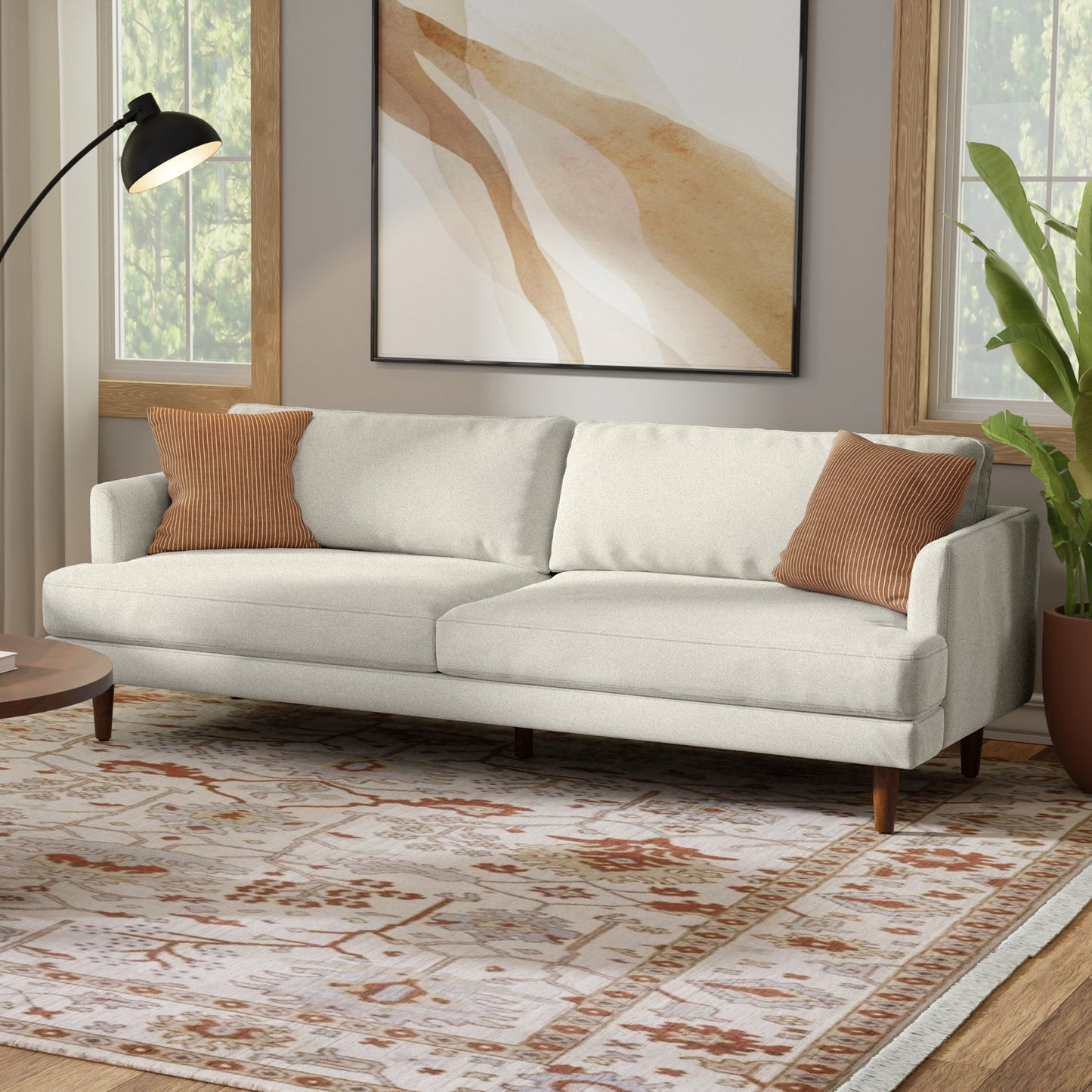 WYNDENHALL Chloris 90 inch Wide Mid-Century Modern Sofa - Â 90 W x 35.5 D x 32.75 H