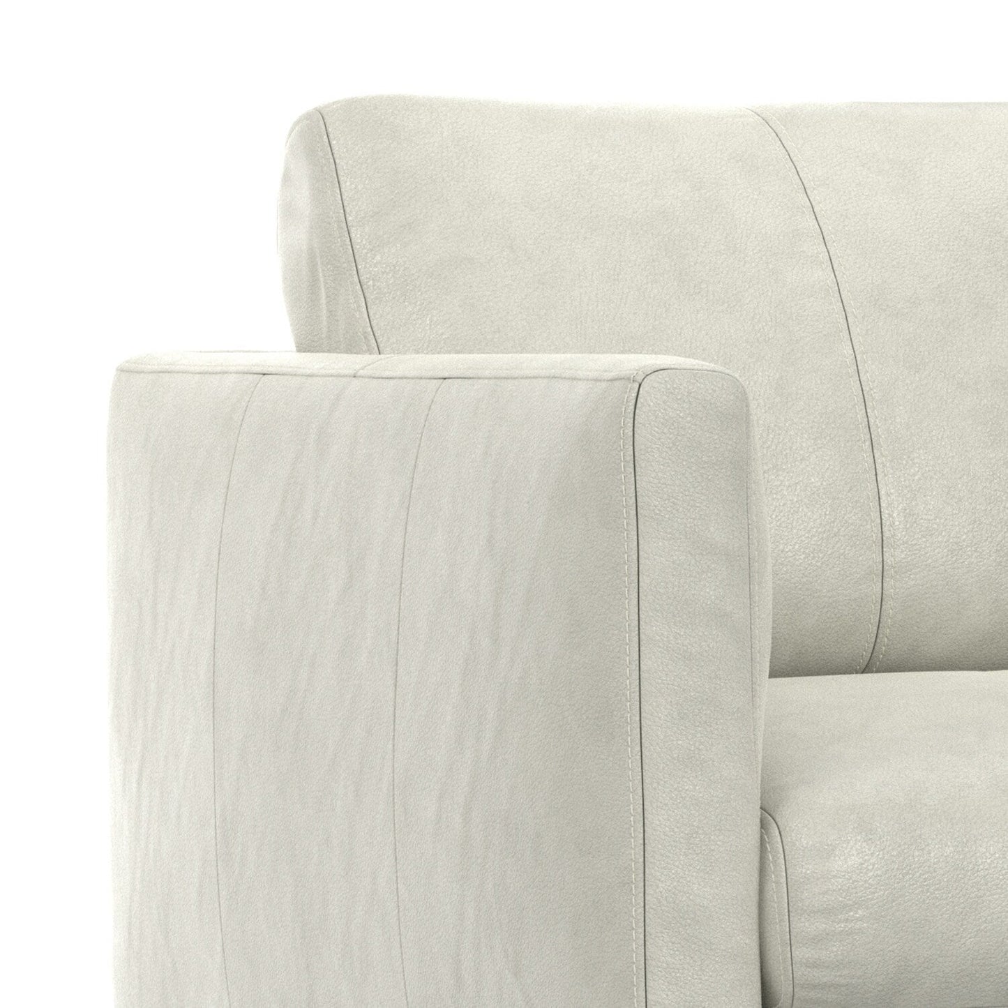 WYNDENHALL Danbury 60 inch Wide Genuine Leather Loveseat Sofa