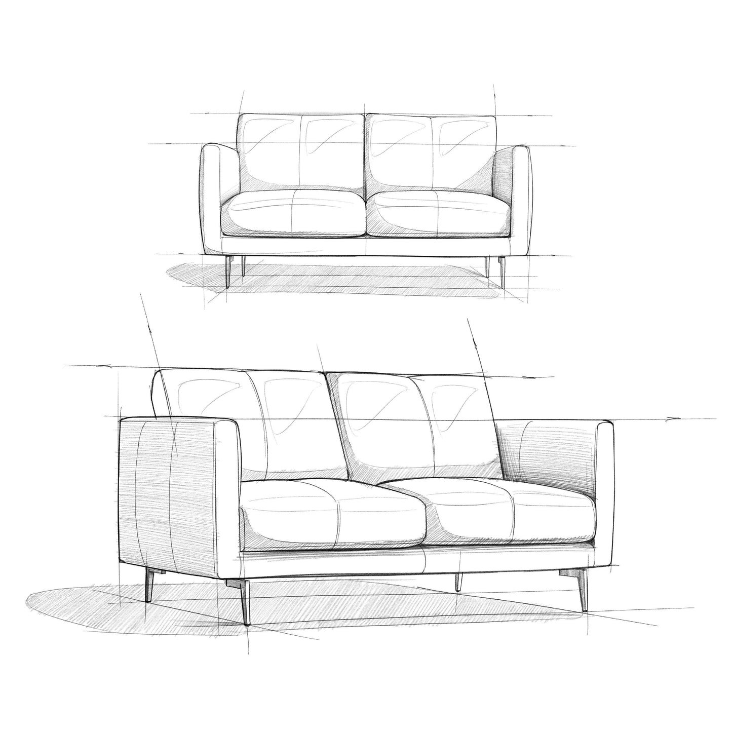 WYNDENHALL Danbury 60 inch Wide Genuine Leather Loveseat Sofa