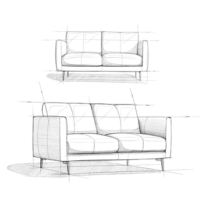 WYNDENHALL Danbury 60 inch Wide Genuine Leather Loveseat Sofa