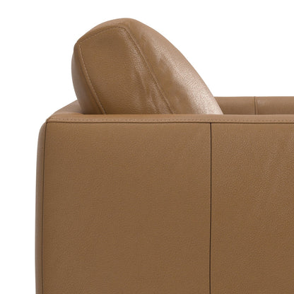 WYNDENHALL Danbury 60 inch Wide Genuine Leather Loveseat Sofa