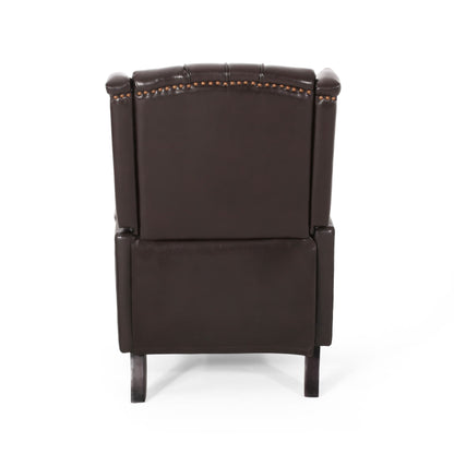 Walter Brown Bonded Leather Recliner Club Chair by Christopher Knight Home
