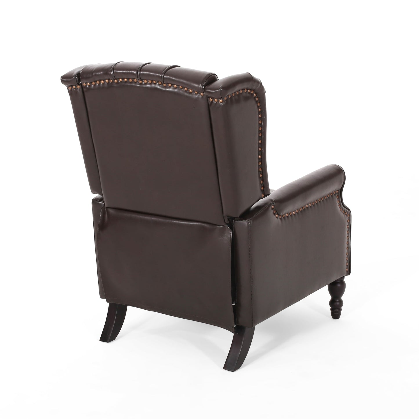 Walter Classic Tufted Bonded Leather Recliner Set (2-Piece) with Nailhead Trim by Christopher Knight Home