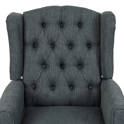 Wellscross Contemporary Tufted Fabric Push Back Recliner by Christopher Knight Home