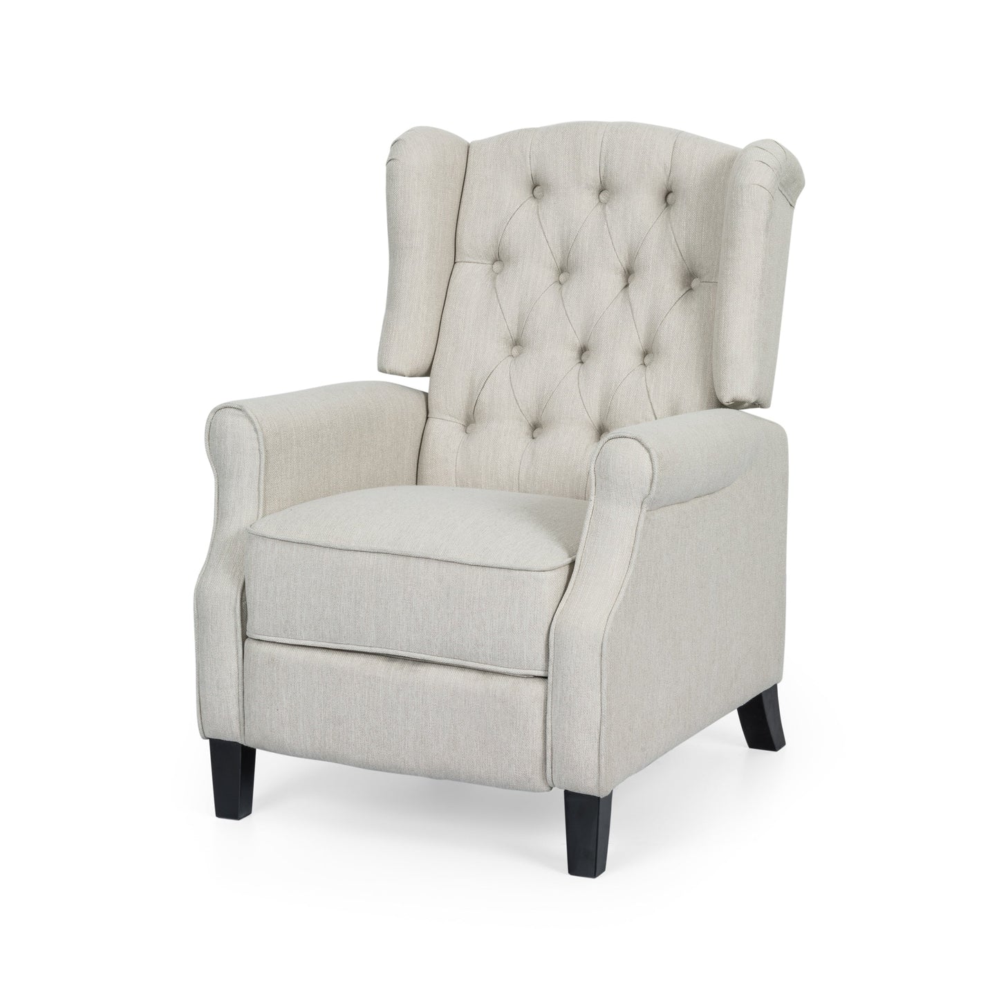 Wellscross Contemporary Tufted Fabric Push Back Recliner by Christopher Knight Home