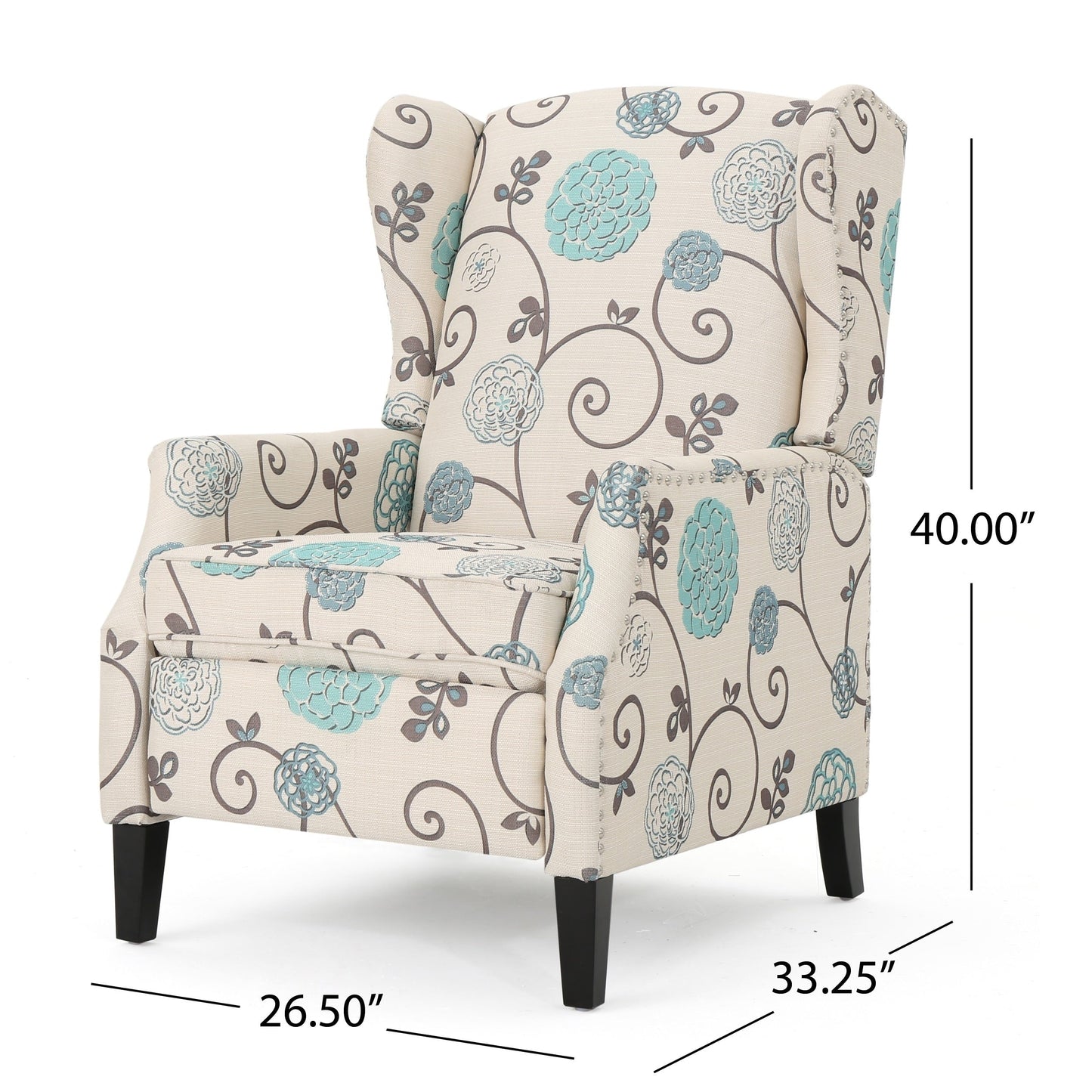 Wescott Wingback Pushback Recliner by Christopher Knight Home