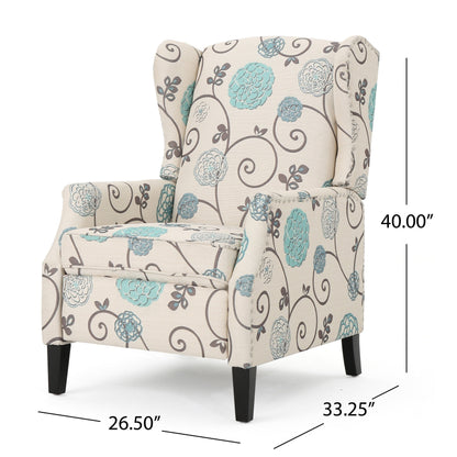 Wescott Wingback Pushback Recliner by Christopher Knight Home