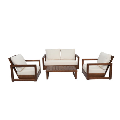 Westchester 4-piece Acacia Patio Chat Set by Christopher Knight Home