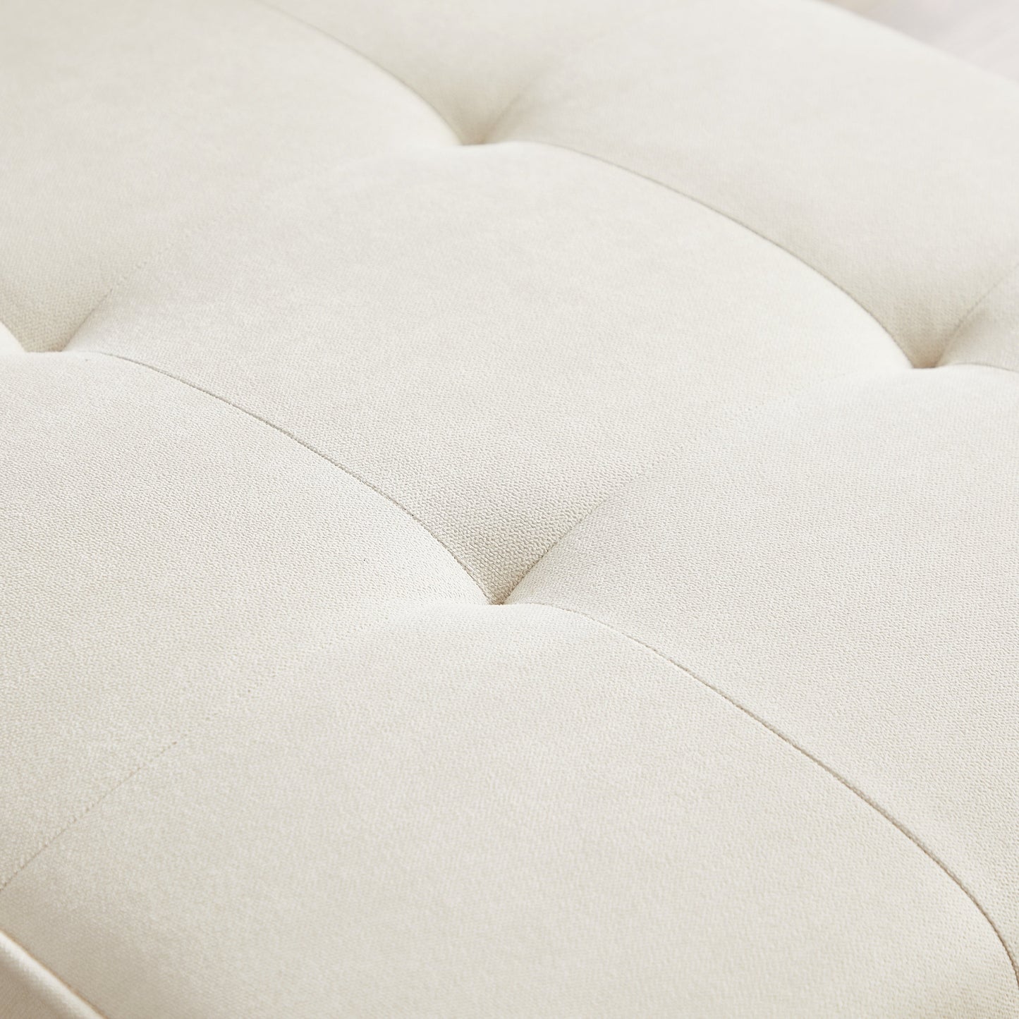 White 94.5'' Linen Convertible 3-Seater Sectional Sofa with Chaise and Organizer Bag