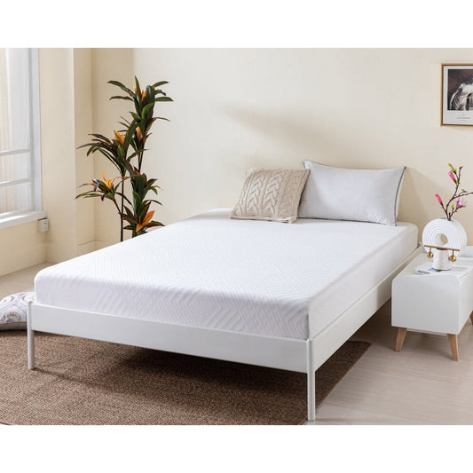White Full Size 8 inch Gel Memory Foam Mattress