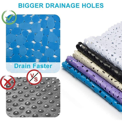 HomeRoots 35 White Spa Pebbles Non Slip Bathtub Mat
