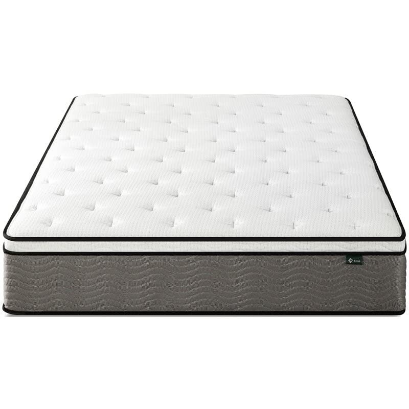 White and Gray 10-inch Memory Foam Mattress