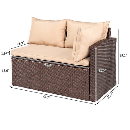Wicker 9 - Person Outdoor Dining Conversation Set with Cushions