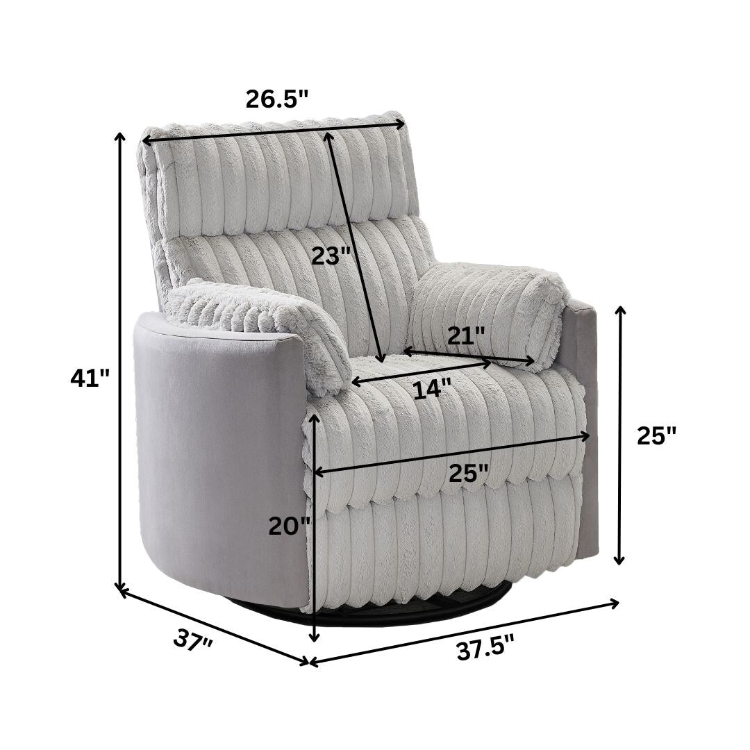 Wide Wale Corduroy Upholstery Manual Recliner