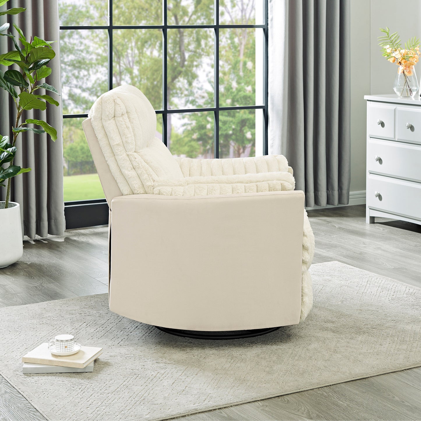 Wide Wale Corduroy Upholstery Manual Recliner