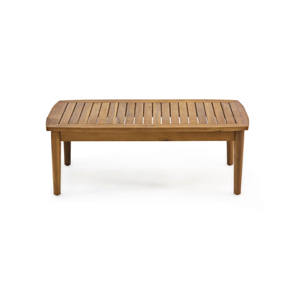 Willowbrook Outdoor Acacia Wood 4 Seater Chat Set by Christopher Knight Home