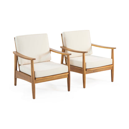 Willowbrook Wood Club Chair (Set of 2) by Christopher Knight Home