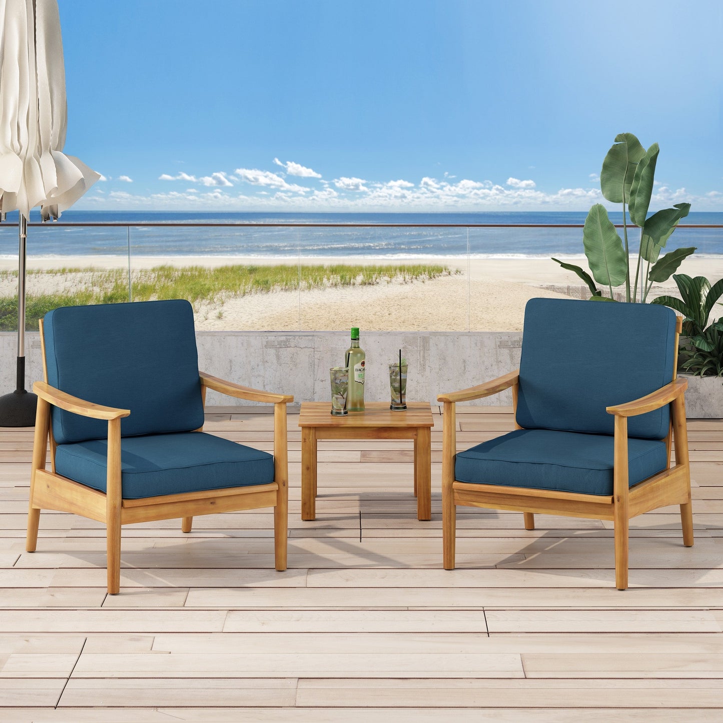 Willowbrook Wood Club Chair (Set of 2) by Christopher Knight Home