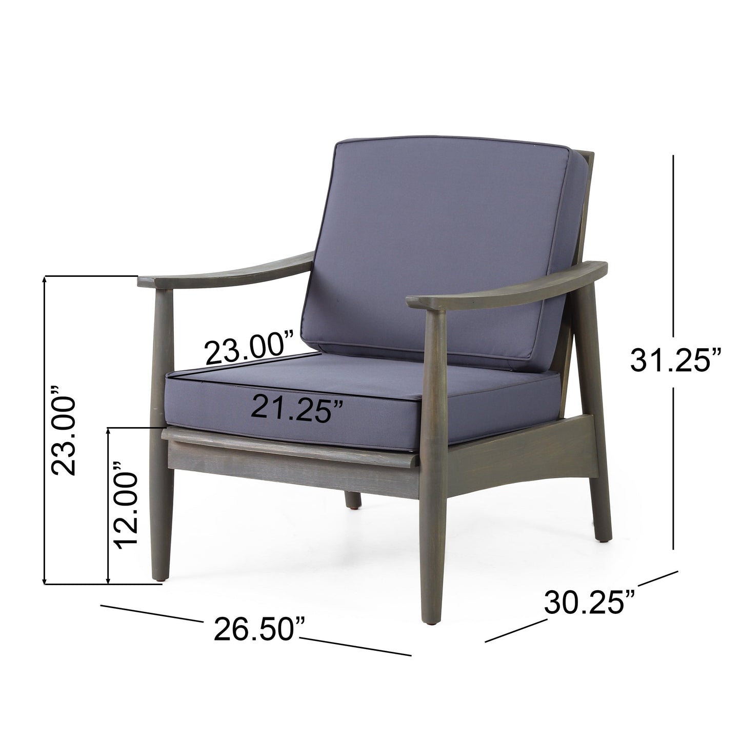 Willowbrook Wood Club Chair (Set of 2) by Christopher Knight Home