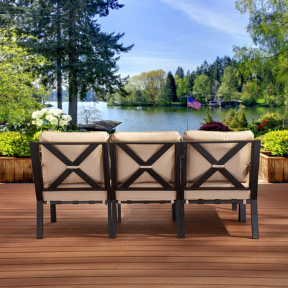 Patio Festival X-Back 5-Piece Outdoor Sofa Seating Set