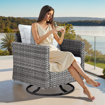 XIZZI 10-piece Patio Furniture Outdoor Seating Set with Fire Table
