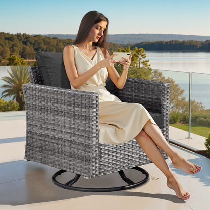 XIZZI 10-piece Patio Furniture Outdoor Seating Set with Fire Table
