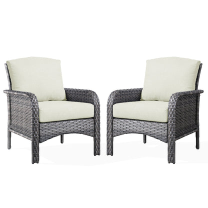 XIZZI Outdoor Patio Furniture Wicker Chair Set (Set of 2)