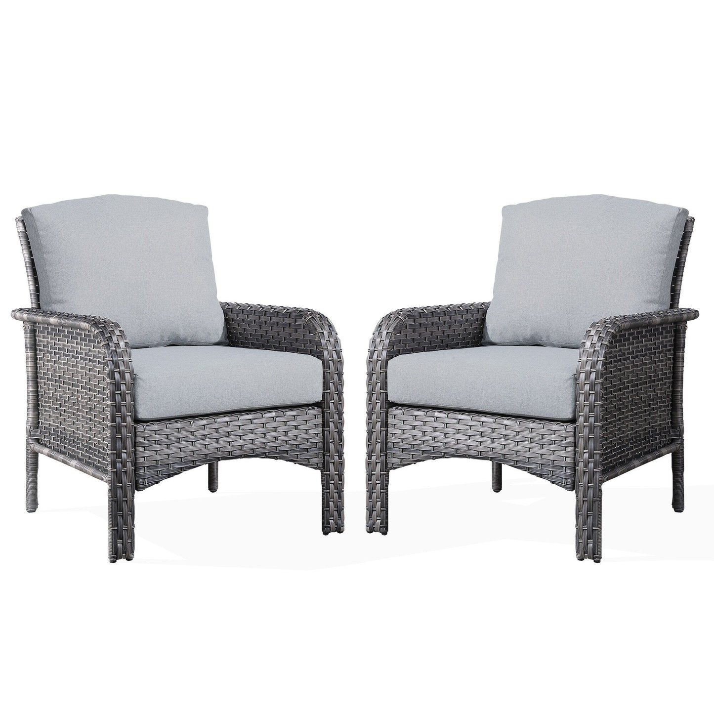 XIZZI Outdoor Patio Furniture Wicker Chair Set (Set of 2)
