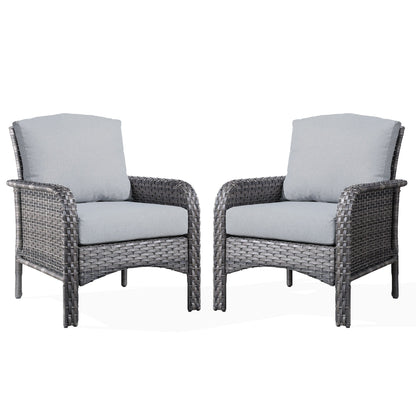 XIZZI Outdoor Patio Furniture Wicker Chair Set (Set of 2)
