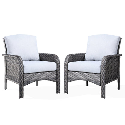 XIZZI Outdoor Patio Furniture Wicker Chair Set (Set of 2)