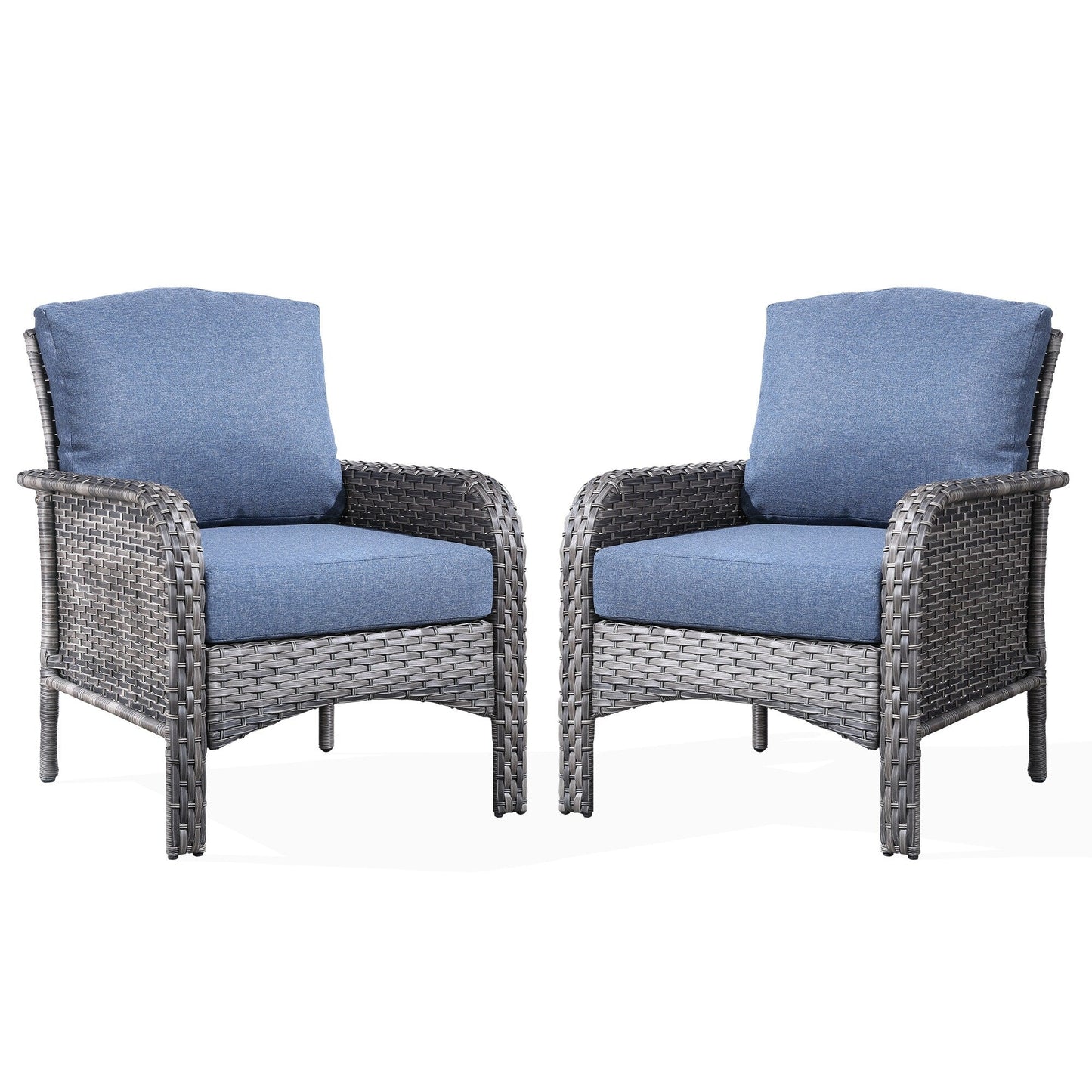 XIZZI Outdoor Patio Furniture Wicker Chair Set (Set of 2)
