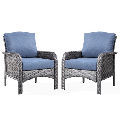 XIZZI Outdoor Patio Furniture Wicker Chair Set (Set of 2)