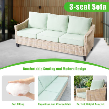 XIZZI 5-piece Outdoor Patio Furniture Rattan Wicker Conversation Sofa Set